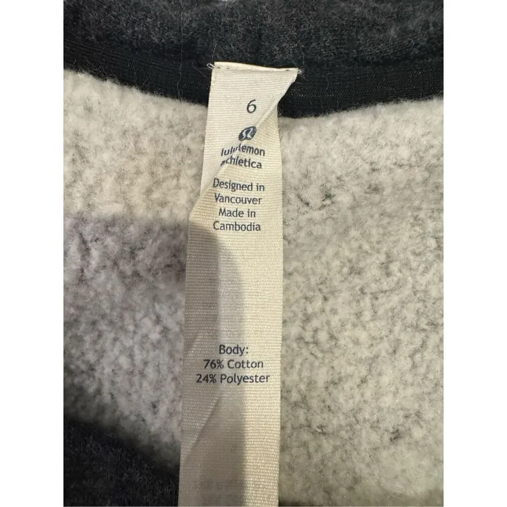 Lululemon &go Endeavor Long Sleeve Sweatshirt in Heathered Black Size 6
